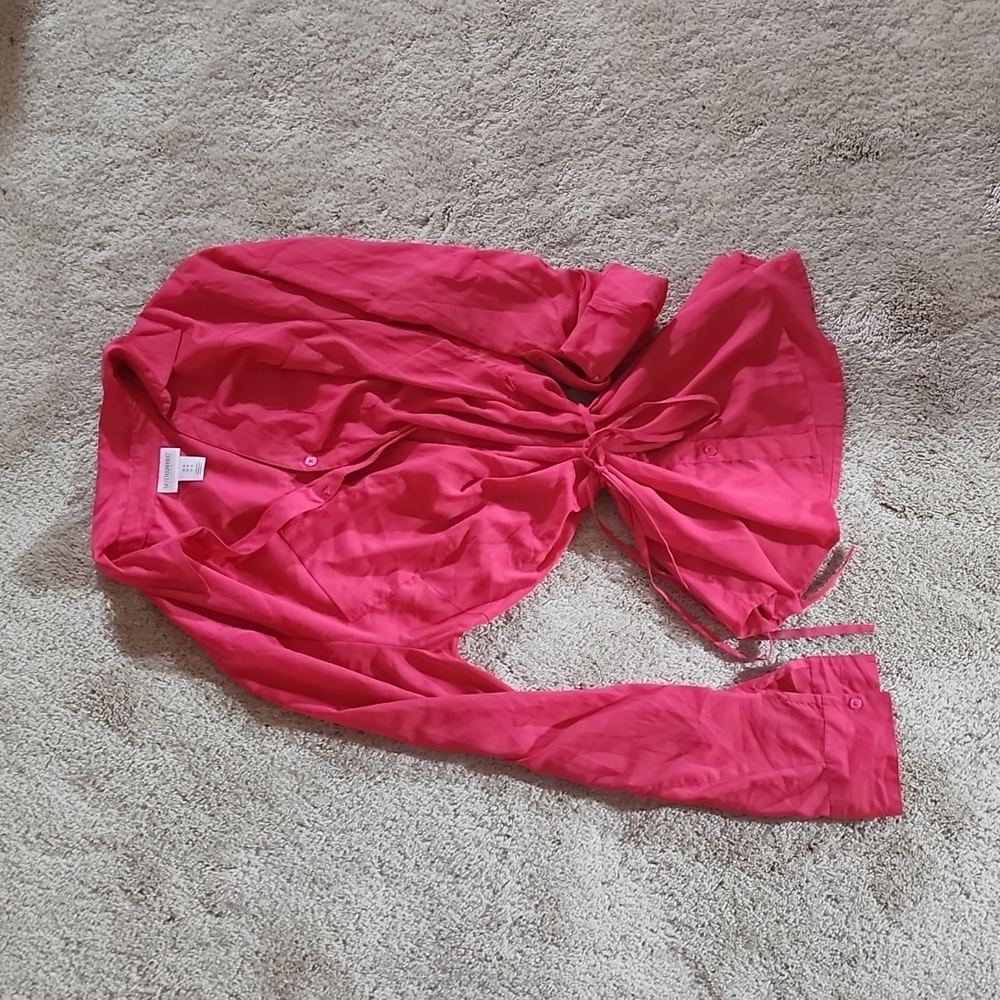Motherhood Maternity Fuschia Size M Button Down Shirt
